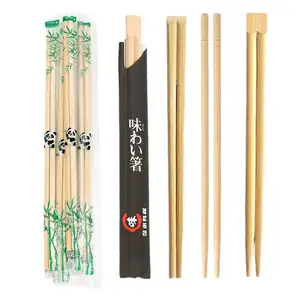 Jumlah besar alami 21cm Set pemasok panjang rumah tangga kustom 10 Vietnam Cina membeli Logo Jepang sumpit bambu sekali pakai