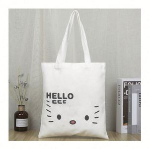 Bolsa de Compras de Lona de Algodón Reutilizable Ecológica de Diseño, con Logotipo Personalizado, Estilo Vintage para Damas, para Primavera, en Oferta - Product Image 1