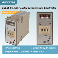 Régulateur de température numérique avec thermocouple type K 0‑399℃ montage panneau relais chauffage