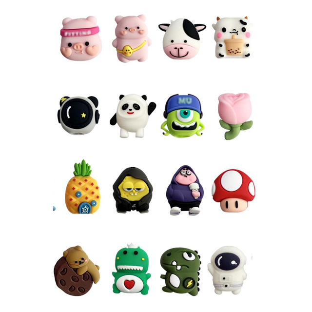 3D Cartoon Cute Anime Characters Charmander Phone Charger Cable Protector Cover for iPhone iPad Cords Charger Cable Case
