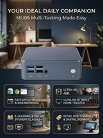 Mini PC Industrial NUC de Bolsillo, Intel I3-1220P 4.4GHz 10 Núcleos, DDR4, SSD M.2, con DP, Tipo-C de Función Completa, Windows 10