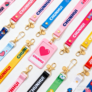 Bán Buôn Tùy Chỉnh Của Phụ Nữ Thân Thiện Với Môi Jacquard Dây Buộc Keychain Cá Nhân Polyester Thăng Hoa Khuyến Mại Móc Khóa - Product Image 1