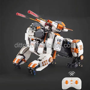 CaDA C51062W IRON KING Animal Bricks <span class=keywords><strong>2</strong></span>.4G RC Beast Animal Launch <span class=keywords><strong>Cannonball</strong></span> Building Blocks Sets avec son - Product Image 5