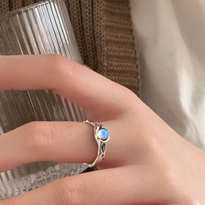 Yinruitai S925 Sterling Silver Luminous Blue Planet <b>Ring</b> For Women Simple Unique Design High End Luxury - Product Image 2