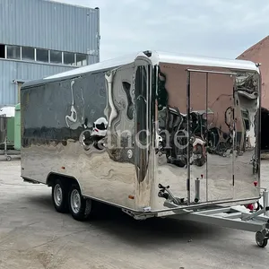 Camion de restauration rapide en acier inoxydable, prix d'usine, pour la vente de pizzas, remorque alimentaire mobile de rue - Product Image 4
