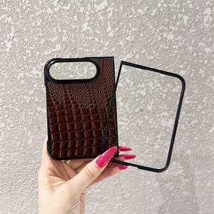 Étui de téléphone en cuir de crocodile brillant INS pour iPhone Duo, texture coréenne, anti-chute, antichoc, coque arrière pour fille pour iPhone Duo - Product Image 3