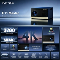Projecteur intelligent Android Flixtone D11 Master Native 4K 20W avec haut-parleur LED, projecteur 4K+, 3700 ANSI haute luminosité pour les entreprises
