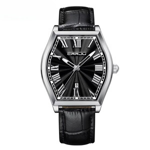 Reloj de cuero informal para hombre, esfera clásica con números romanos, multifunción, luminoso, de cuarzo, resistente al agua 3ATM - Product Image 5
