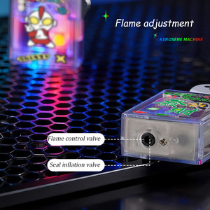 Encendedor DEBANG a Prueba de Viento con Llama Roja 360 °   Encendedor de Dados Giratorio de Aleación, Encendedor Personalizado para Cigarrillos y Velas, Recargable con <span class=keywords><strong>Gas</strong></span>, Encendedor LED - Product Image 5