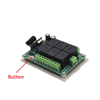 Module de relais universel à 6 canaux DC 12V 24V, télécommande sans fil, interrupteur de porte de garage en plastique, 433 MHz, émetteur RF à 6 boutons, 200 m