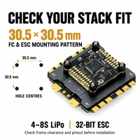 Module de Contrôle de Vol FPV Axisflying Argus ECO F722 avec ESC 4-en-1 100A 32 bits pour Drones de Course - Accessoires de Système d'Alimentation