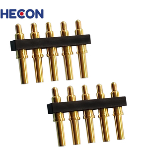 Hot Selling Customized Brass Gold Plated Wire to Board Pogo Pin <strong>Connector</strong> 5 Pins for PCB Application - Product Image 5