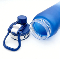 Bouteille d'eau de sport en plastique sans BPA de 32 oz avec marqueur de temps motivant, écologique, à couvercle rabattable et paille – Grande Vente