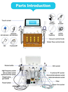 Appareil professionnel de soin du visage hydroélectrique ABS 9 en 1, microcourant, lifting du visage, anti-rides, pour salon - Product Image 2