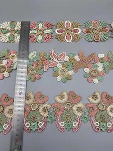 Alta calidad Organza bordado 3D perla Rhinestone mariposa encaje DIY boda joyería velo blanco mariposa Trim, cinturón - Product Image 3