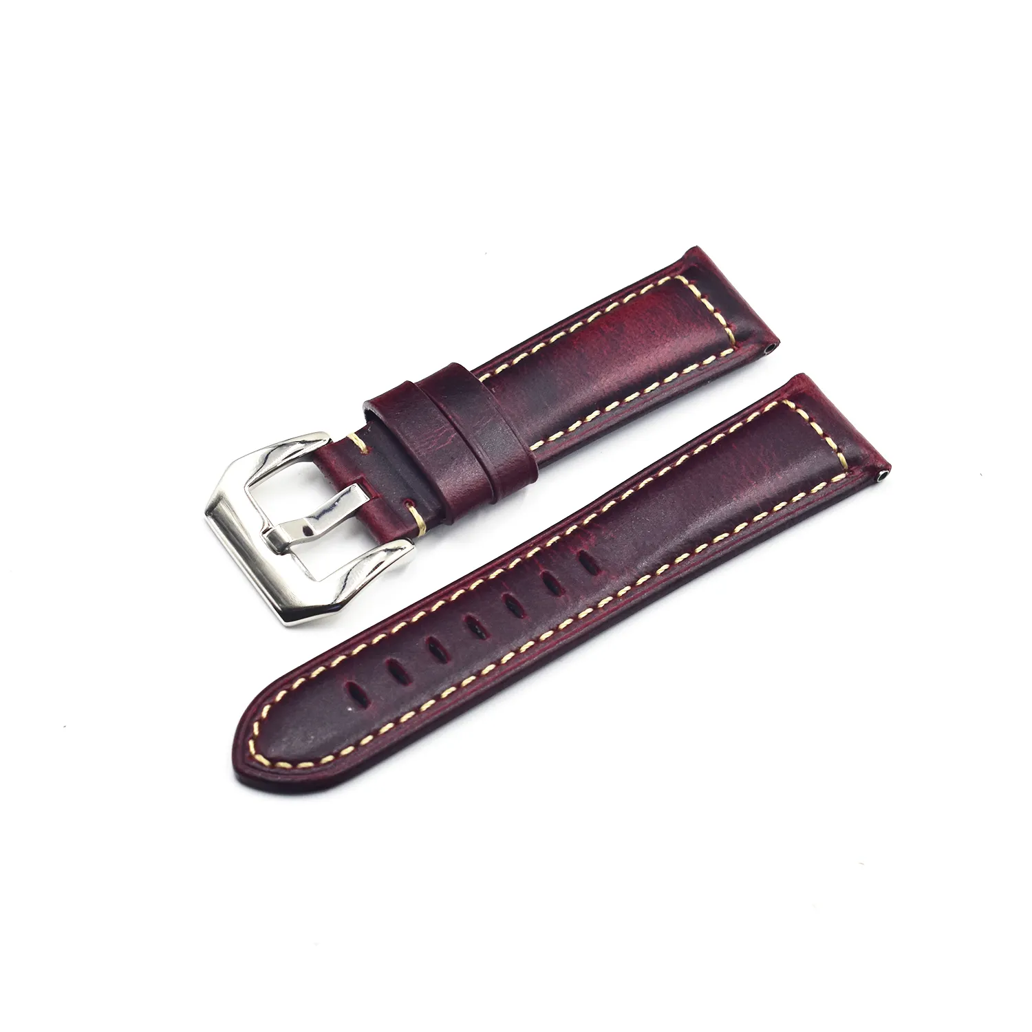 Vintage Style Crazy Horse Leather Men's Wrist Watch Bands 20mm 22mm Vintage Leather Watch band for Panarai watch