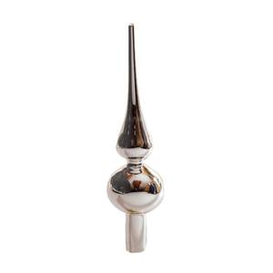 PUNTA DE VIDRIO, COLOR PLATEADO PULIDO, ALTURA 27CM - Product Image 1