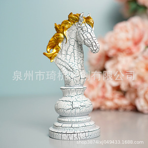Décorations d'échecs Reine Roi Cheval Style Shabby Chic en Résine Synthétique pour la Maison et le Salon – Lot Multi-Pièces - Product Image 4