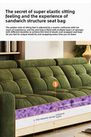 Canapé modulaire moderne en tissu velours côtelé vert, chaise longue réversible, grand canapé pour salon