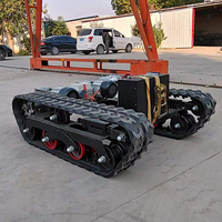 Châssis de transport agricole robotisé électrique de 0,5 tonne à chenilles en caoutchouc télécommandé à vendre