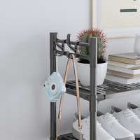 Meuble à chaussures simple pour la maison, sur pied, mobile, épaissi, multifonctionnel, moderne, multi-niveaux, pour rangement