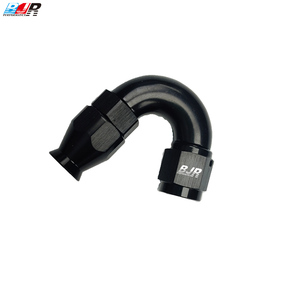 Raccords <span class=keywords><strong>de</strong></span> <span class=keywords><strong>tuyau</strong></span> PTFE à débit total BJR en aluminium robuste AN6 AN8 AN10 150 degrés, connexion femelle anodisée CNC pour huile/E85/carburant - Product Image 3