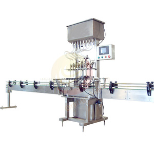 12 buses huile lubrifiante peser la distribution de liquide 2 têtes jus bière bouteille en verre machine de remplissage volumétrique avec capsuleuse 1 ensemble - Product Image 2