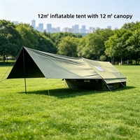 Tenda Camping Tiup Premium Khusus Keluarga, Liburan Luar Ruangan Mewah, Tahan Air, Lapis Ganda, Tenda Udara Empat Musim, Kabin Glamping