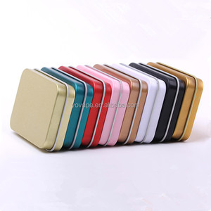 Sản xuất nhà máy vuông hộp hình chữ nhật cho USB Flash đĩa Cookies Biscuit Black Gold nhỏ Kim loại hộp thiếc với rõ ràng PVC cửa sổ - Product Image 5