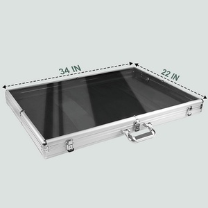 Factory Direct Custom Aluminum Modern Anti-Rust Polished Washable Locking Card Collectible Carrying Case <b>Floating</b> Shelf - Product Image 1