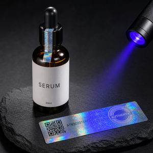 Milieuvriendelijke, op maat gemaakte, recyclebare laserhologram stickerlabels, holografische verpakkingslabels, fabrikant van anti-fraude stickers - Product Image 1