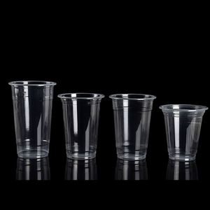 Stock Available Fast Delivery Customizable Disposable 98mm Single Wall Eco-friendly PET Transparent <b>Cups</b> for Milk <b>Coffee</b> Juice - Product Image 1