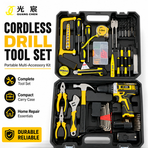 Perceuse-visseuse électrique sans fil 12V populaire, ensemble d'outils multifonctions, idéale pour les réparations domestiques et les <span class=keywords><strong>travaux</strong></span> d'amélioration quotidiens - Product Image 1