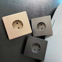 Enchufe de pared Schuko gris estándar del Reino Unido, doble polo, para panel eléctrico doméstico, toma de corriente de 220-250V