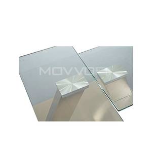 Foshan supplier rectangular swivel glass stainless steel base coffee table with open and close function - Product Image 6
