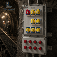 Boîtier de distribution industriel antidéflagrant 115-1N1 Ex2IP65 en alliage d'aluminium, 7 circuits, Zone 1, pour mines de charbon et usines chimiques