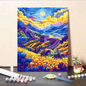 A granel Diy pintura acrílica arte paisaje escena pintura <span class=keywords><strong>para</strong></span> adultos por números Kits colecciones - Product Image 6