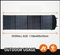 Panneau solaire portable pliable 100W monocristallin haute efficacité, IP65, chargeur USB QC3.0 18V DC pour camping-car, camping, station d'alimentation