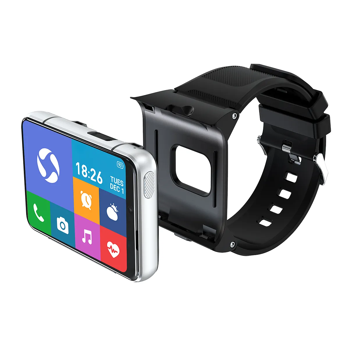 S999 Smartwatch 2.88inch Screen 4G RAM 64G ROM Android 9.0 Wifi GPS Silica Gel Answer Call Music Player Heart Rate Tracker iOS