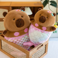 Nouvelle Peluche Créative Capybara Sirène, Coussin Décoratif Capybara, Poupée Poisson Marin, Cadeaux Adorables pour Enfants, Jouets en Gros