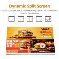 Écran de menu numérique Android PoE de 21,5, 23,8 et 27 pouces pour restaurants et entreprises en libre-service, avec fonction de commande de menu par tablette et texte