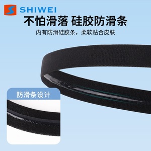 Bandeau de sport Shiwei hautement élastique, tissé, anti-transpiration, pour fitness, course à pied, yoga, 6 couleurs, en spandex et coton, respirant, antidérapant - Product Image 4