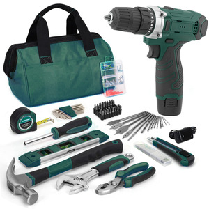 Kit perceuse électrique Fastpro 175 pièces, perceuse à percussion 12V à double vitesse avec batterie lithium-ion, ensemble d'outils rechargeables pour le bricolage - Product Image 1