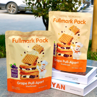 Sachet Doypack Personnalisé Imprimé pour Biscuits Fourrés à la Pâte de Raisin, Scellable à Chaud, Anti-Humidité, avec Encoche de Déchirement, pour Emballage Alimentaire de Détail