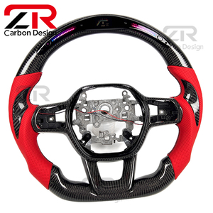 Accesorios para Automóviles <span class=keywords><strong>Honda</strong></span> Civic Accord <span class=keywords><strong>CRV</strong></span> de 11.ª Generación, Volante Personalizado de Fibra de Carbono con LED y RPM para Acura Integra <span class=keywords><strong>Type</strong></span> S A-Spec - Product Image 4