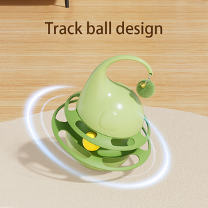 Phim hoạt hình mới roly-poly theo dõi bóng thiết kế mèo nhỏ tương tác tập thể dục thú cưng đồ chơi thực phẩm phân phối lỗ PP Vật liệu sử dụng trong nhà - Product Image 2