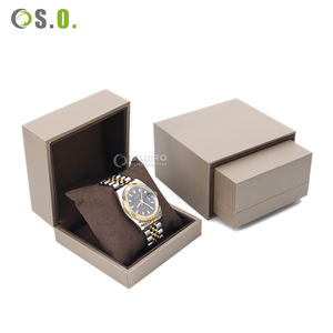 Boîte à montre en plastique imprimée de luxe haut de gamme, insert en velours de haute qualité, boîtes de présentation carrées pour montres, avec boîtes en cuir personnalisées - Product Image 2