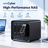 Server Penyimpanan NAS 4 Bay X4, Penyimpanan Terhubung Jaringan Intel N100 Dual 2.5GbE, Cadangan Data, Berbagi File, Penggunaan Bisnis