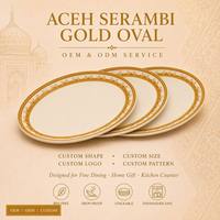 OEM ODM Ecologisch verantwoorde catering melamine servies ovale bijgerechtbord 7 inch canapé café gebak nestelbaar breukbestendig vaatwasserbestendig