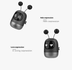 JIAYI T5 솔리드 로봇 자동차 석고 향수 클립 액세서리 오래 지속되는 프리지어 배 향기 자동 에어 벤트 아로마 테라피 청정제 - Product Image 5